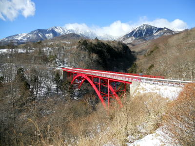 冬の東沢大橋
