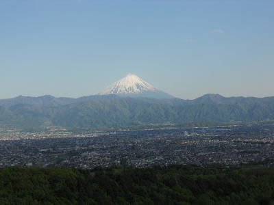 登美の丘ワイナリーから見た甲府盆地